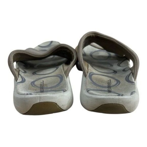 Merrell Palmetto Taupe Sandals Women Size 12 Brown Tan Leather Slides Slip On - Picture 8 of 12